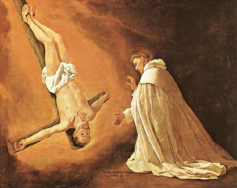 ZURBARAN  Francisco de The Apparition of Apostle St Peter to St Peter of Nolasco China oil painting art